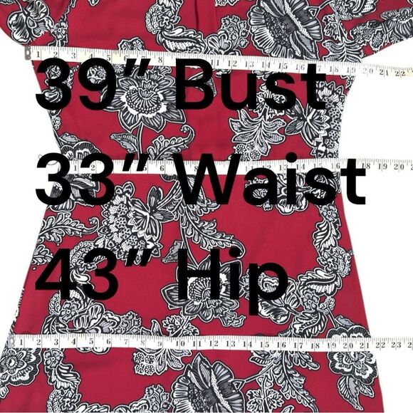 Express Red and Black Floral Maxi Dress Sz S - Picture 7 of 9
